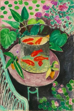 Fauvisme abstrait de poisson rouge Henri Matisse Peinture à l'huile